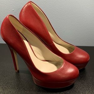 ALDO GENUINE LEATHER PLATFORM HEELS